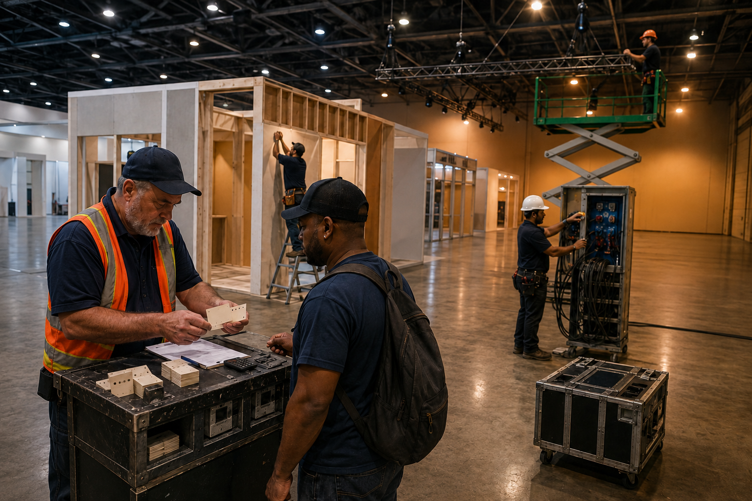 union labor cost for booth installation in las vegas breakdown components